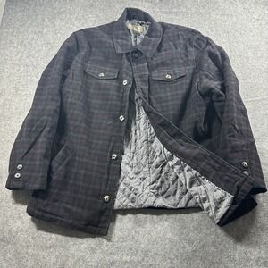 Vtg Y2K Utex Jacket‎ Mens XXL Wool Plaid Quilted Lined Heavyweight